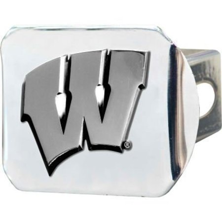 FANMATS University of Wisconsin - 3-D Chrome Hitch Cover 3-3/8" x 4" - 15091 15091